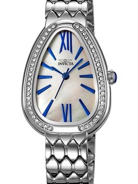 Invicta Celestial Lady Watch Silver Tone Case ,Metal Dial Silver Band 25.9mm